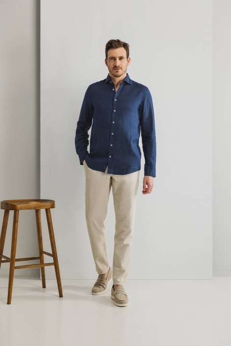 State of Art shirt ls plain linen